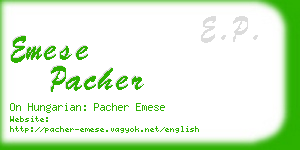 emese pacher business card